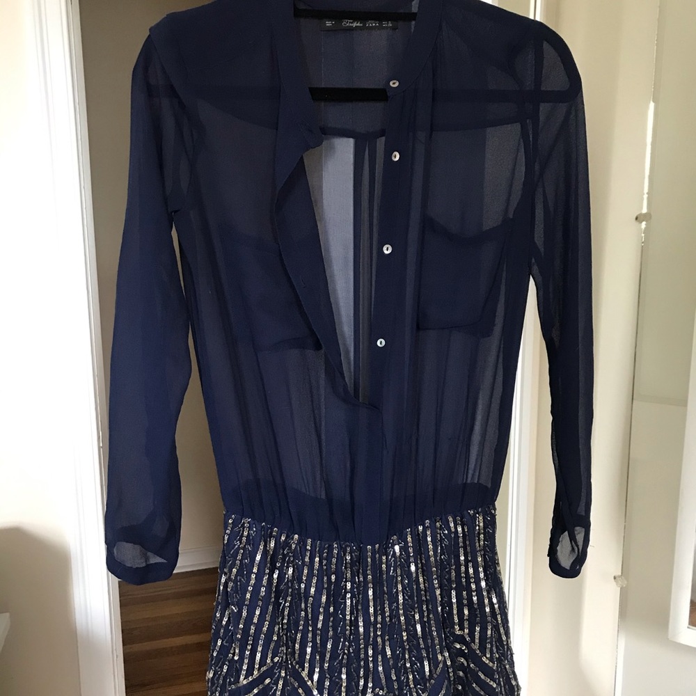 Zara sequin romper